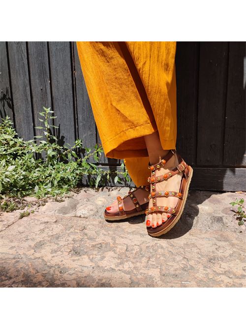 Sandalo con perline IL LACCIO | F110BRUSHEDBEIGE